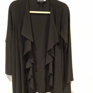 Antthony Black Waterfall Collar Jacket Size S